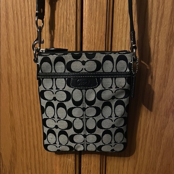 Coach Handbags - Coach Black and Gray Crossbody Bag
